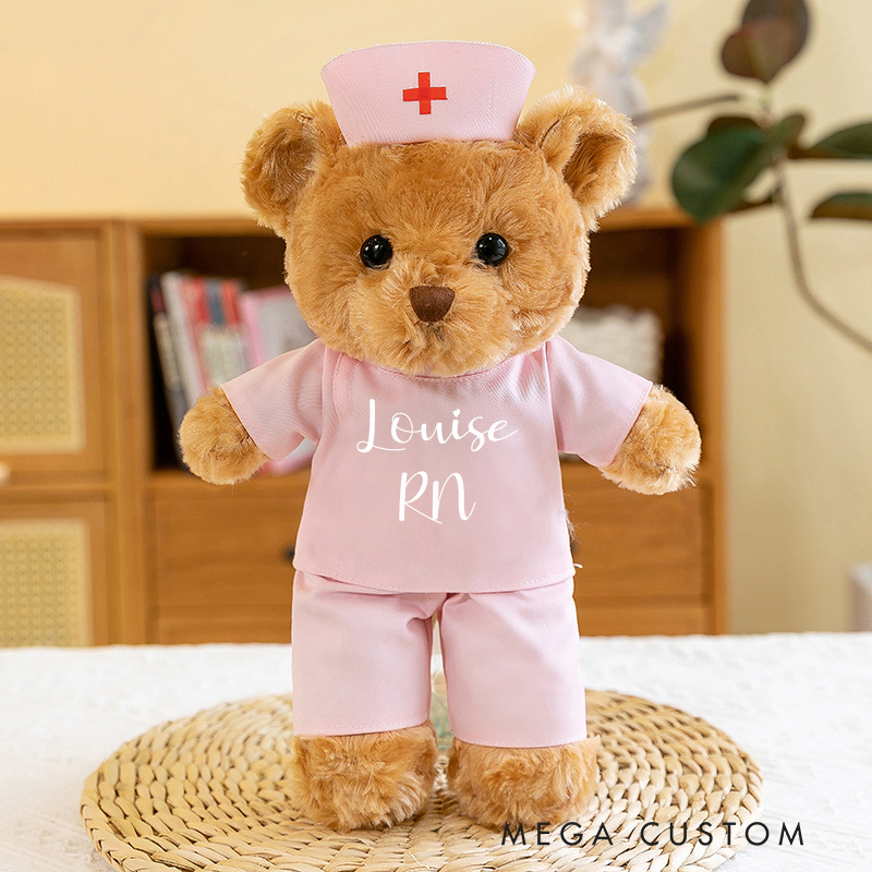 Personalized Nurse Graduation Bear Custom Nurse Teddy Bear Graduation Bear Graduation Keepsake Gift for Doctor and Nurses