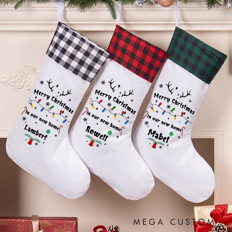 Personalized Christmas Stocking 2025 Family Stocking with Name Christmas Gifts Christmas Decor