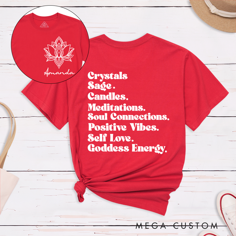 [Copy]Personalized Yoga T-Shirt with Inhale Peace Exhale Chaos Quote Design Perfect Gift for Yoga Lover and Meditation