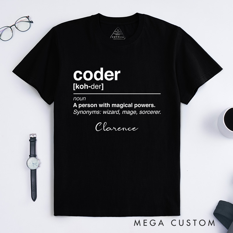 Personalized Programmer Engineer T-Shirt The Enchantment Of Coding Technology Computer Lover Shirt Gift for Geek Nerd