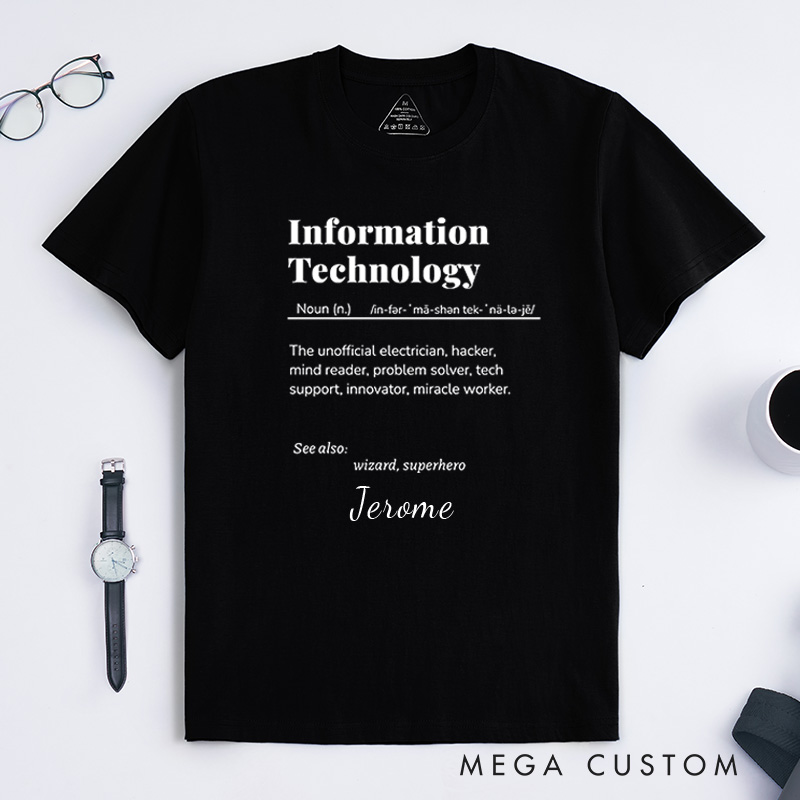 Personalized IT Programmer Technology Lovers T-Shirt The Many Hats of IT Professionals Shirt Gift for Nerd Geek