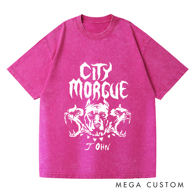 Personalized Washed T-Shirts Fierce and Edgy Artistic Skull and Beast T-Shirt