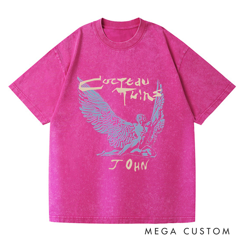 Personalized Washed T-Shirts Rock Music Band Merch and Indie Music Gift T-Shirt