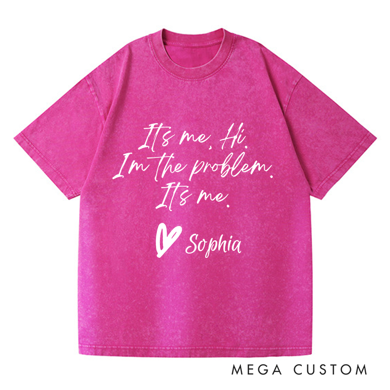 Personalized Washed T-Shirts Fun and Witty Self-Reflection Bold Statement Graphic and Gifts for Pop Music Lovers T-Shirt