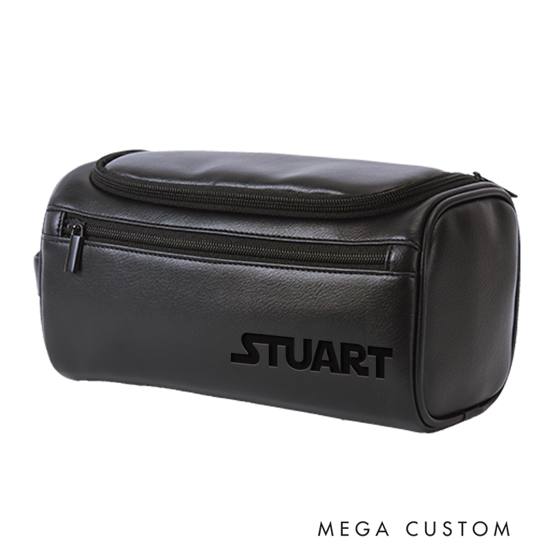 Personalized Game Inspired Leather Dopp Kit Gamer Mens Leather Toiletry Bag Engraved Dopp Bag Gift For Men