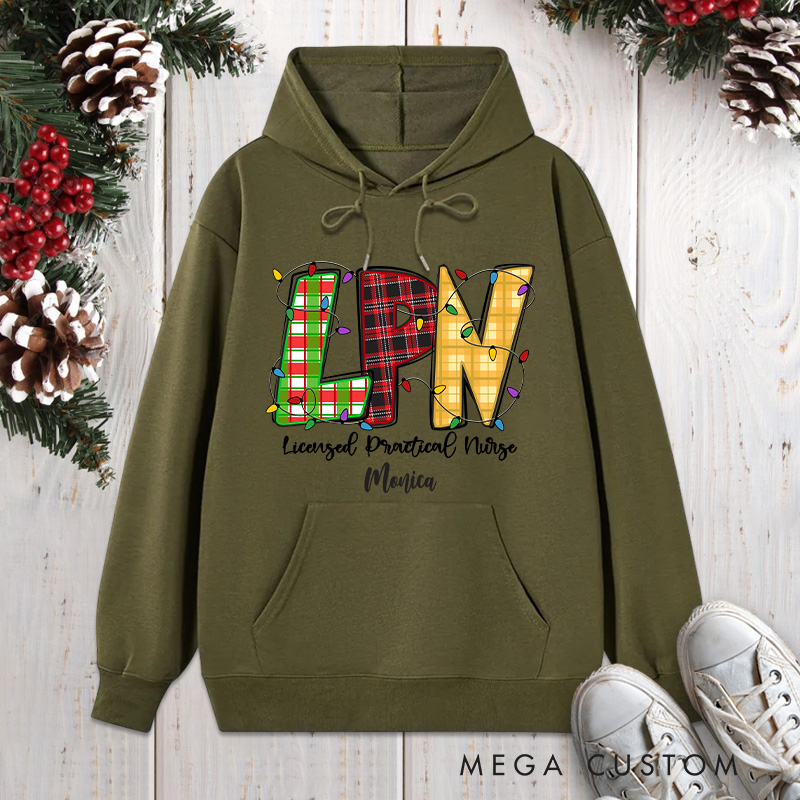 Personalized Hoodies for Nurse Customized LPN Licensed Practical Nurse Design Hoodies Xmax Gift