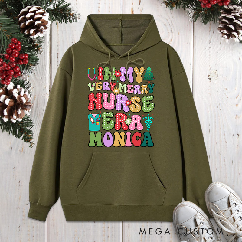 Personalized Hoodies for Nurse Customized Very Merry Nurse Design Hoodies Xmax Gift