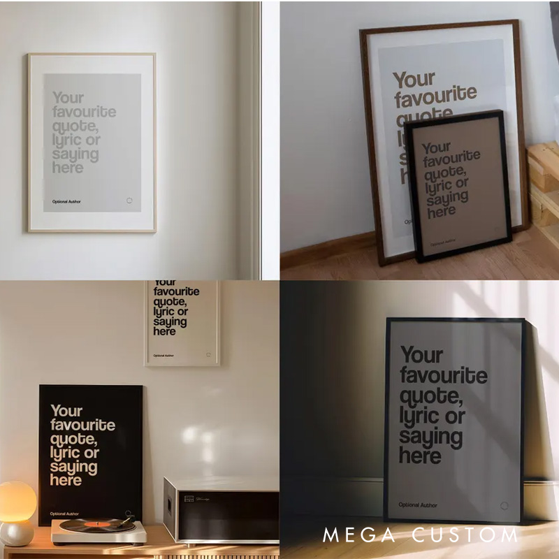 Personalized Quote Print Wall Art Your Quote Typography Prin Poster Without Frame Custom Art Lover Gift Custom Print