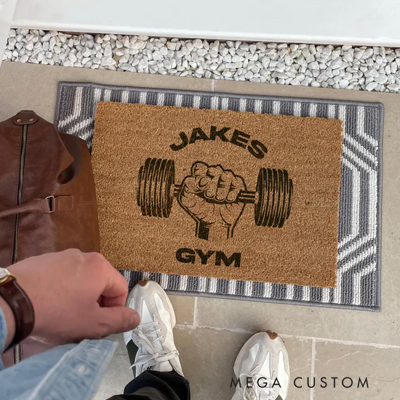 Personalized Gym Door Doormat Floor Mat Welcome Mat Enthusiasts Gift for Gym Lover