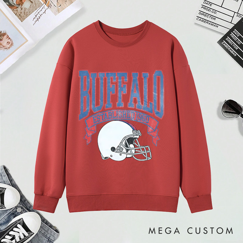 Personalized Football Team Sweatshirt with Custom Graphic Design