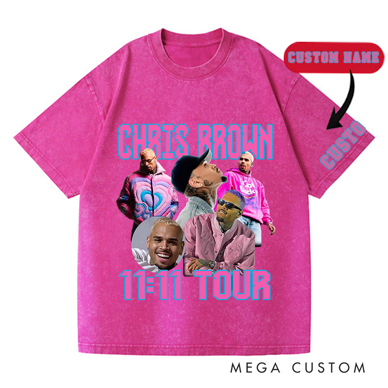 Personalized Hip Hop Music Tour Washed T-Shirts Concert Shirt Gift for Fans Country Music Music Lover