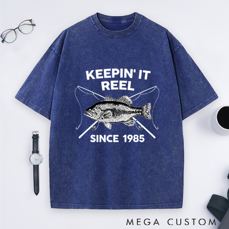 Personalized KEEPIN IT REEL Fishing T-Shirt Outdoorsman T-Shirt Fisherman T-Shirt Fishing Gift For Him Perfect for Fishing Lover