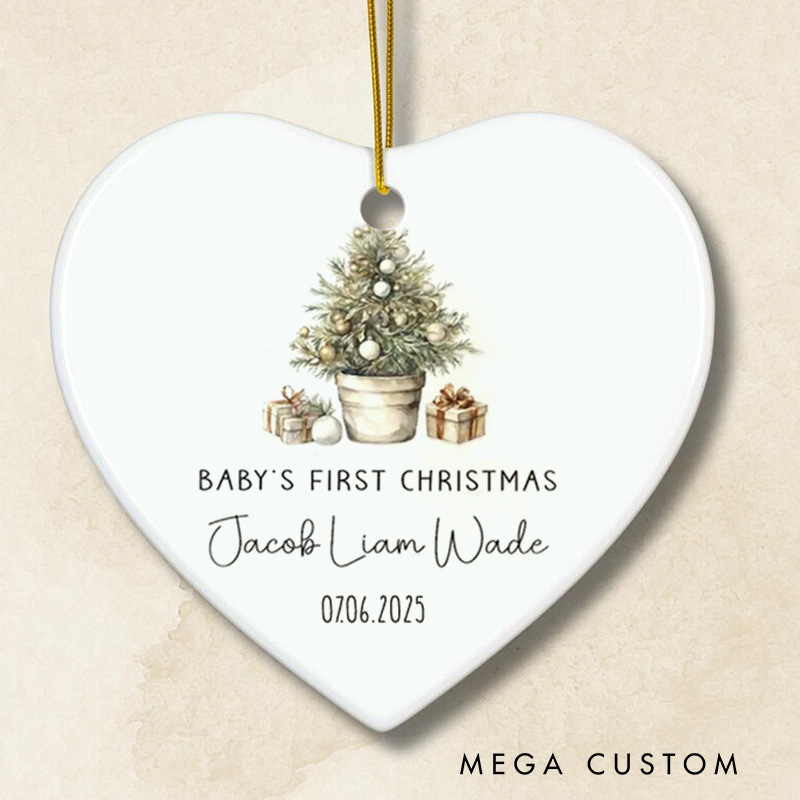 Personalized Heartfelt Memorial Christmas Ornament with Elegant Design for a Special Remembrance