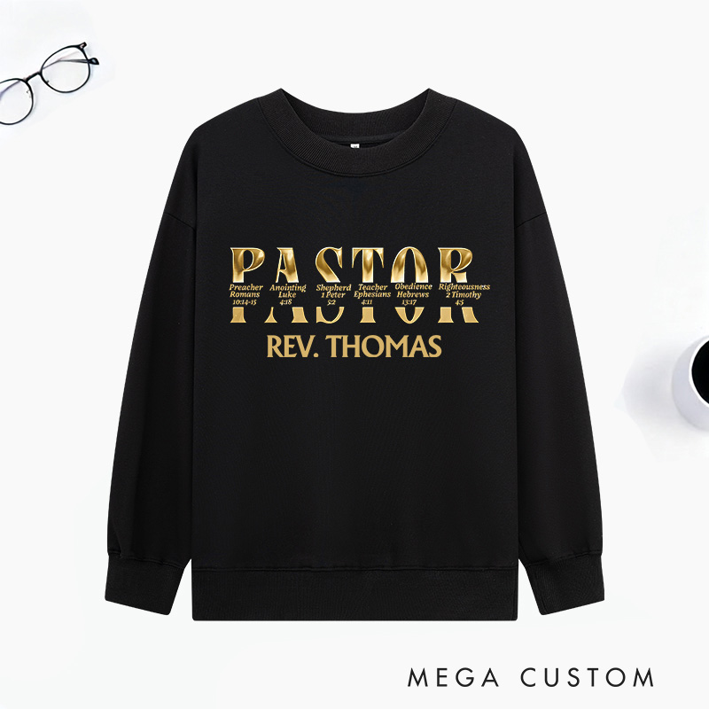 Personalized Pastor Appreciation Classic Sweatshirts with Name Unisex Sweatshirts Religious Appreciation Gift for Pastor