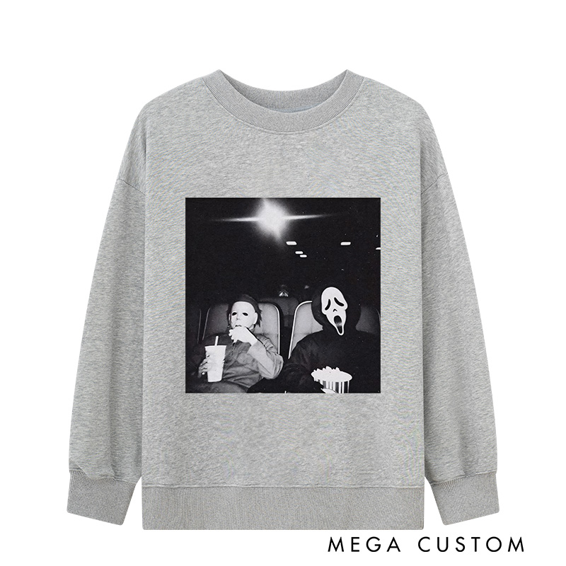 Personalized Watch Movie and Scream Classic Sweatshirt Horror Film Crewneck Movie Shirt