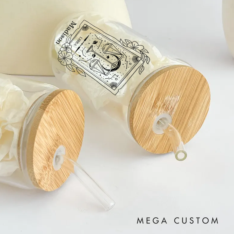 Personalized Water Glasses Tumbler With Zodiac Signs Custom Coffee Cup Custom Water Glasses Tumbler With Name Birthday Gift