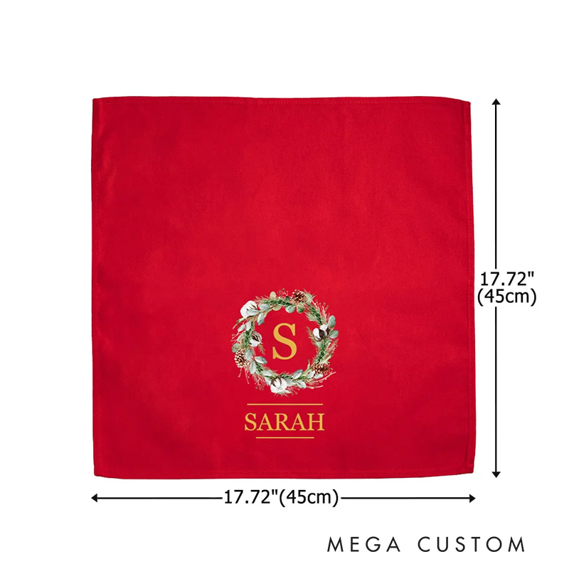 Personalized Table Napkin with Initial and Name Baking Tea Dish Towel Table Decor Christmas Gift for Baker Family Friend Baking Lover Gift