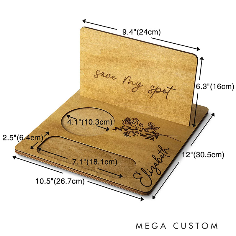 Personalized Birth Flower Wooden Book Stand Bookmark Set with Name Bookish Birthday Gift for Reader Book Lover Gift Librarian Gift