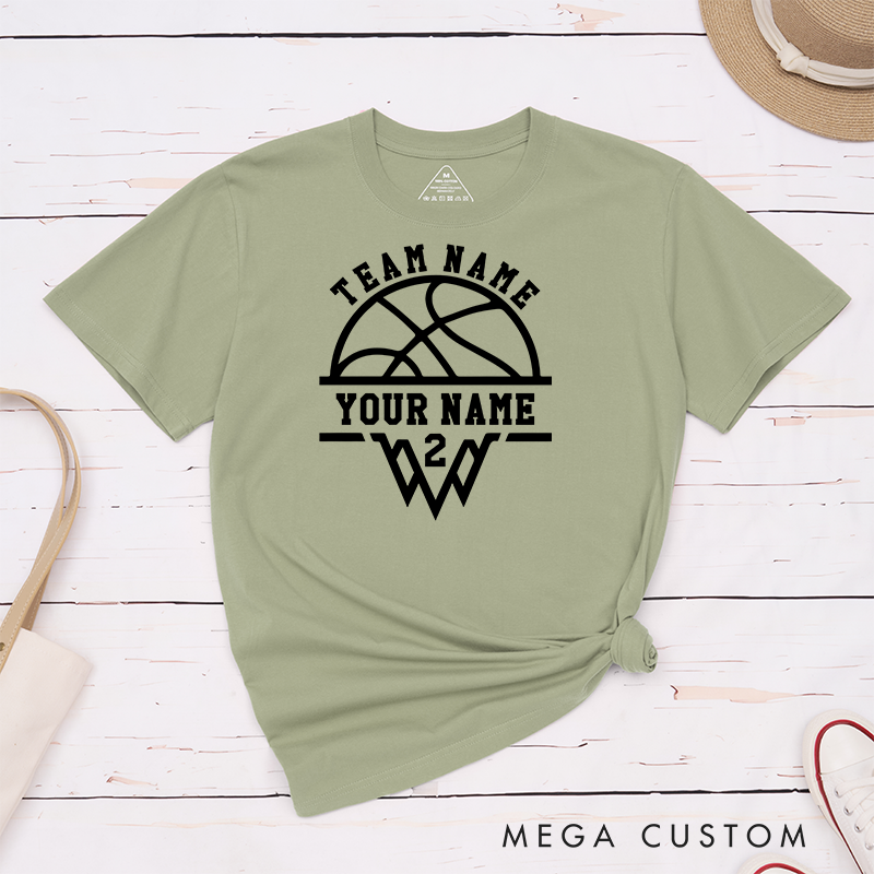 Personalized Basketball Jersey Style T Shirt with Custom Name Number and Team Name for Men and Women