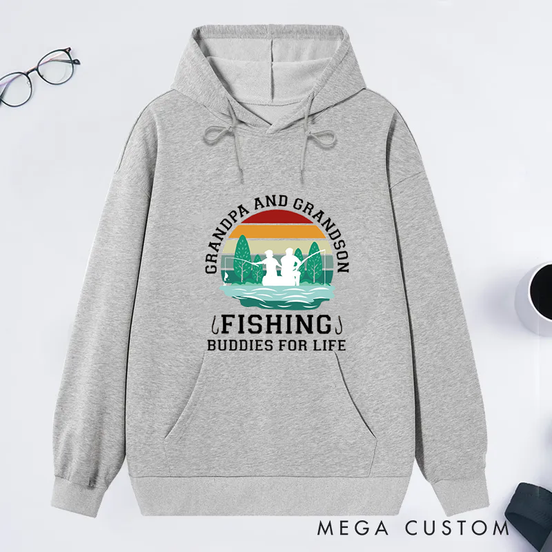 Personalized Fishing Hoodie Fishing Buddies for Life Design Funny Fishing Hoodie Perfect Gift for Fishing Lovers Perfect for Outdoor and Casual Wear