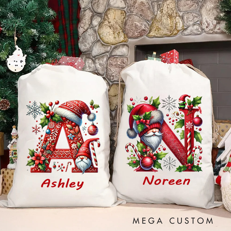 Custom Christmas Sack With Name Personalized Christmas Tree Sack Customized Christmas Gifts Customizable Christmas Supplies