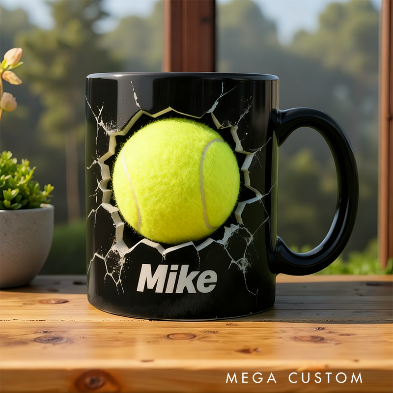 Personalized Soccer Basketball Volleyball and Golf Ball Mug with Custom Name Perfect Gift for Sports Fans and Players