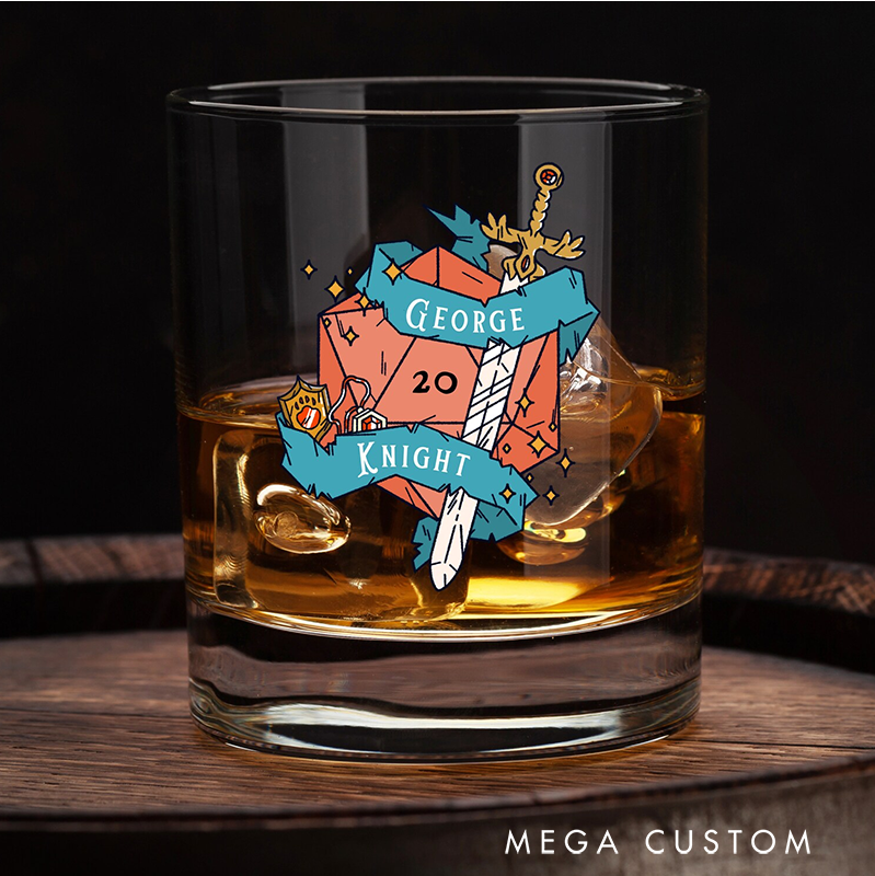 Personalized Rpg Character Whiskey Glasses Custom Game Lover Whiskey Glass Geek Nerd Game Enthusiasts Gifts