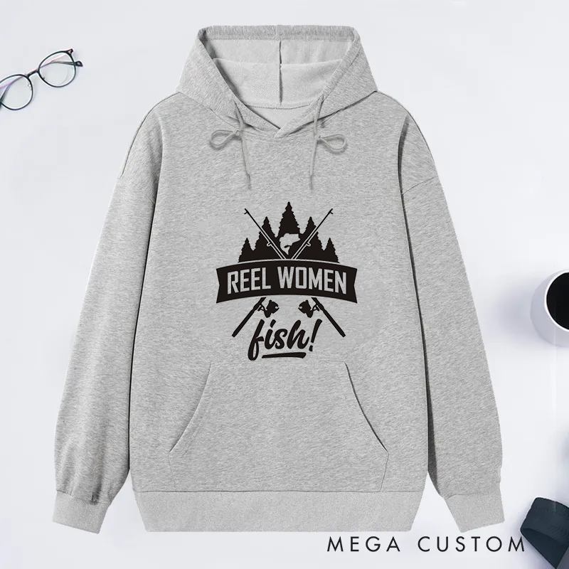 Funny Fishing Hoodie Fisherwoman or  Fisherwoman Hoodie Fishing Gift Gift for Girls Who Fish Gift for Fisherman Fishing Girls Gift  Comfortable and Stylish Gift for Female or Male Anglers and Outdoor Enthusiasts
