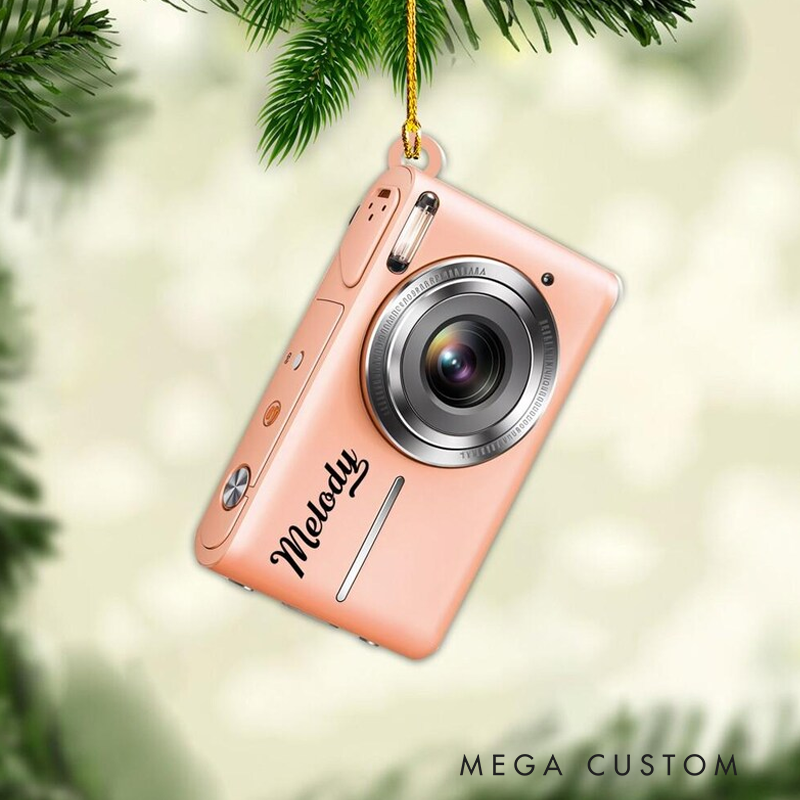 Personalized Camera Ornament Custom Photographer Christmas Gift