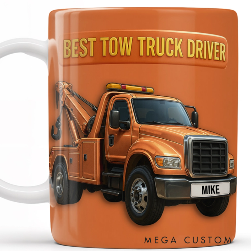 Personalized Kids Coffee Mug Best Tow Truck Lovers Christmas Gifts
