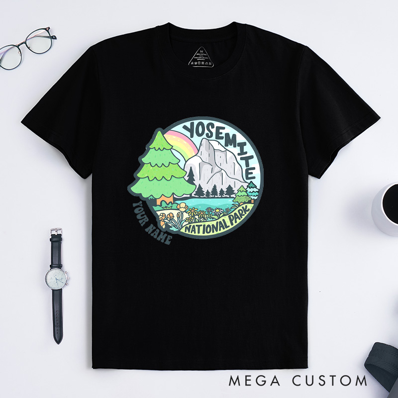 Personalized Mountain T-Shirt Camping Adventure T-Shirt for Nature Travelers Outdoors Lover Gift