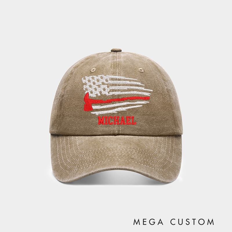 Personalized Fire Department Embroidered Baseball Cap with Custom Firefighter Cap Design Thoughtful Gift for Firefighters