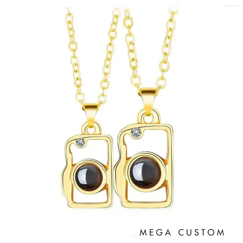 Personalized Photo Brass Heart Necklace With Picture Inside Mini Camera Locket Necklace Birthday Gifts