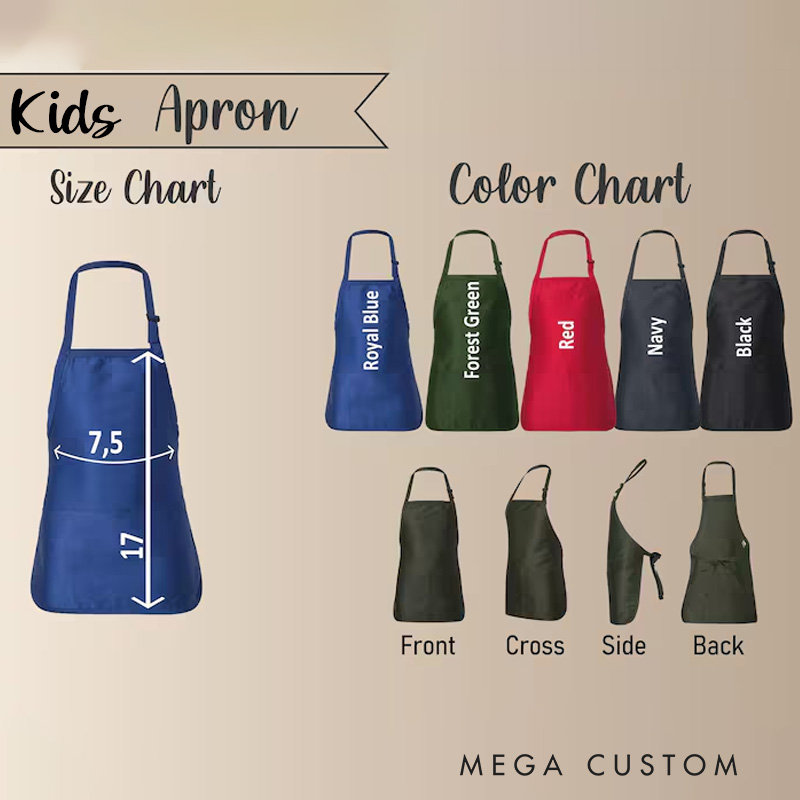 Personalized the Cookie Crew Apron Baking Apron with Name for Kids Family Baker Baking Lover Christmas Gift for Boys and Girls
