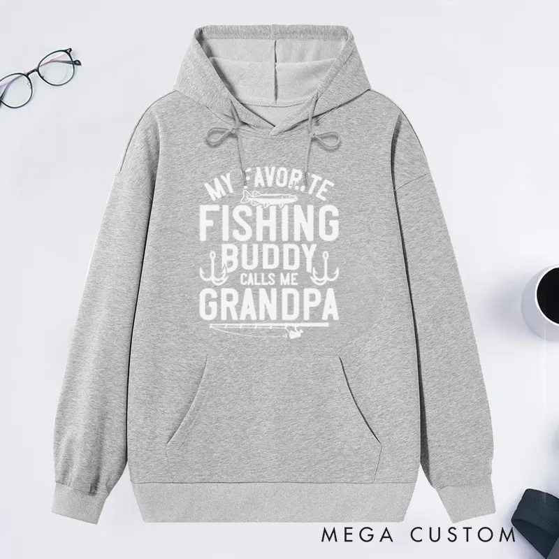 Personalized Funny Fishing Hoodie My Favorite Fishing Buddy Hoodie Fishing Gift Perfect Gift for Fishing Enthusiast