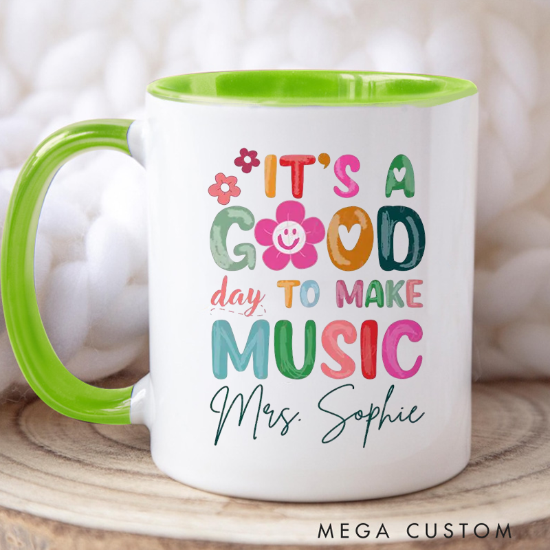 Personalized Name It's a Good to Make Music Mug for Music Lover Mug