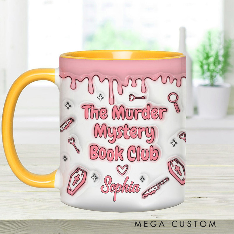 Personalized The Murder Mystery Book Club Mugs Custom Coffee Mug with Name Fall Bookworm Mug Book Lover Gift for Librarian Gift