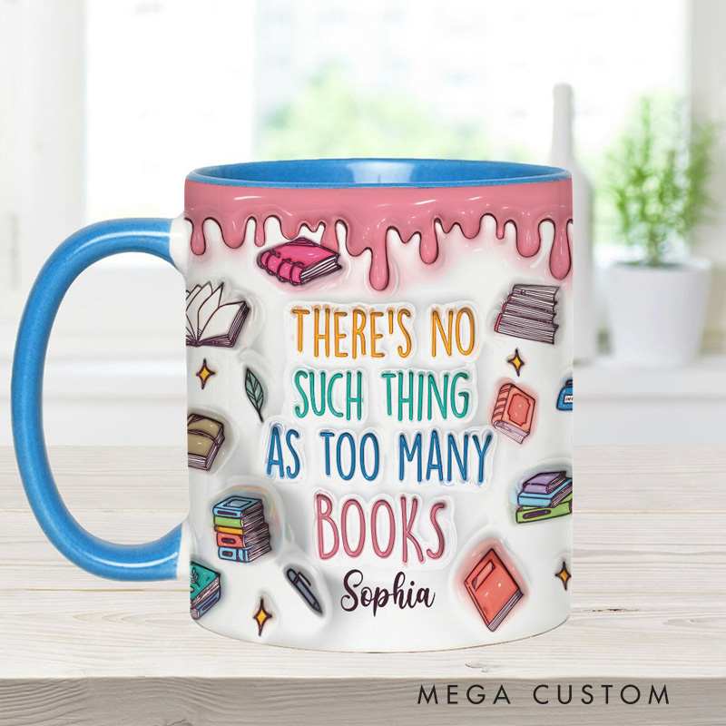 Personalized Yes I Do Need All These Books Mugs Custom Book Accent Mug with Name Bookworm Coffee Cup for Reader Book Lover Librarian Gift