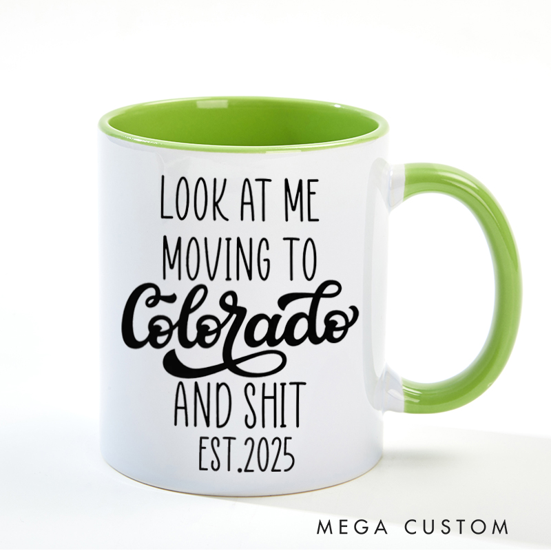 Personalized Look At Me Moving To Washington Mug Gift Funny Moving Away Present Washington Coffee Cup Going Away Goodbye Gift for Friend Family