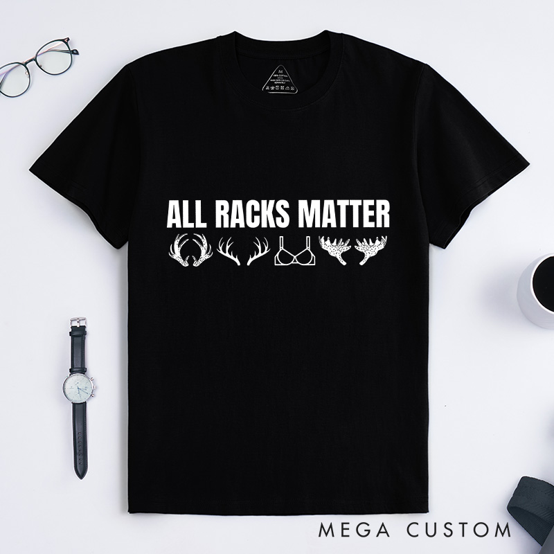 Personalized All Racks Matter Shirt Deer Hunting Shirts Hunting Gift for Him Fathers husband