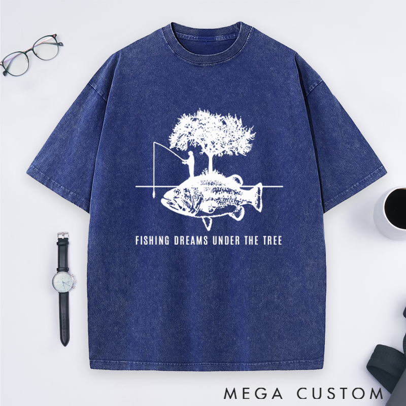 Personalized Fishing Dreams T-Shirt Fishing T-Shirt Funny Fishing T-Shirt Fisherman T-Shirt Cool Bass Fishing T-Shirt Hilarious Fishing Humor T-Shirt Perfect Gift for Fishing Lovers and Outdoor Enthusiasts