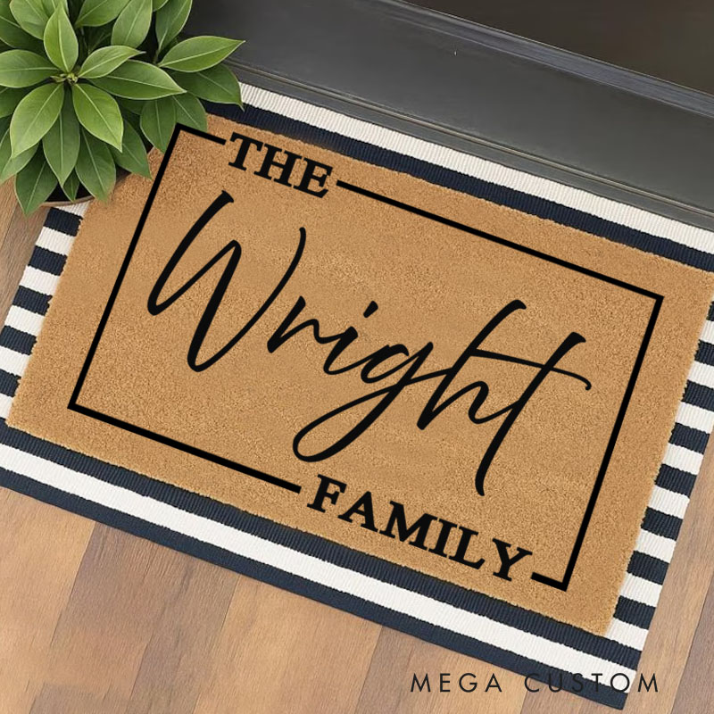 Personalized Coir Doormat Custom Welcome Mat Perfect Engagement Gift for Couples Home Decor Housewarming Gift