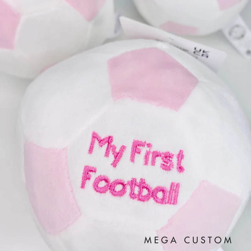 Personalised Baby Football Gift New Baby Gift Soft Rattle Baby Ball Any Name Baby Shower Gift Baby Toy Soft Fleece Ball Baby Toy