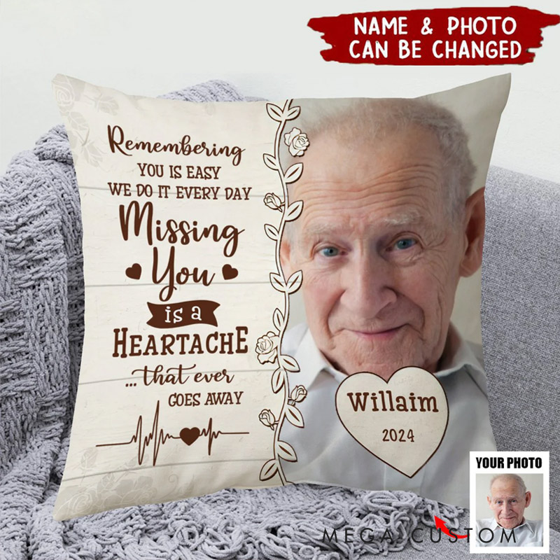 Personalized Photo Pillow I Am Always With You PillowBereavement Gift Sympathy Gift for Family