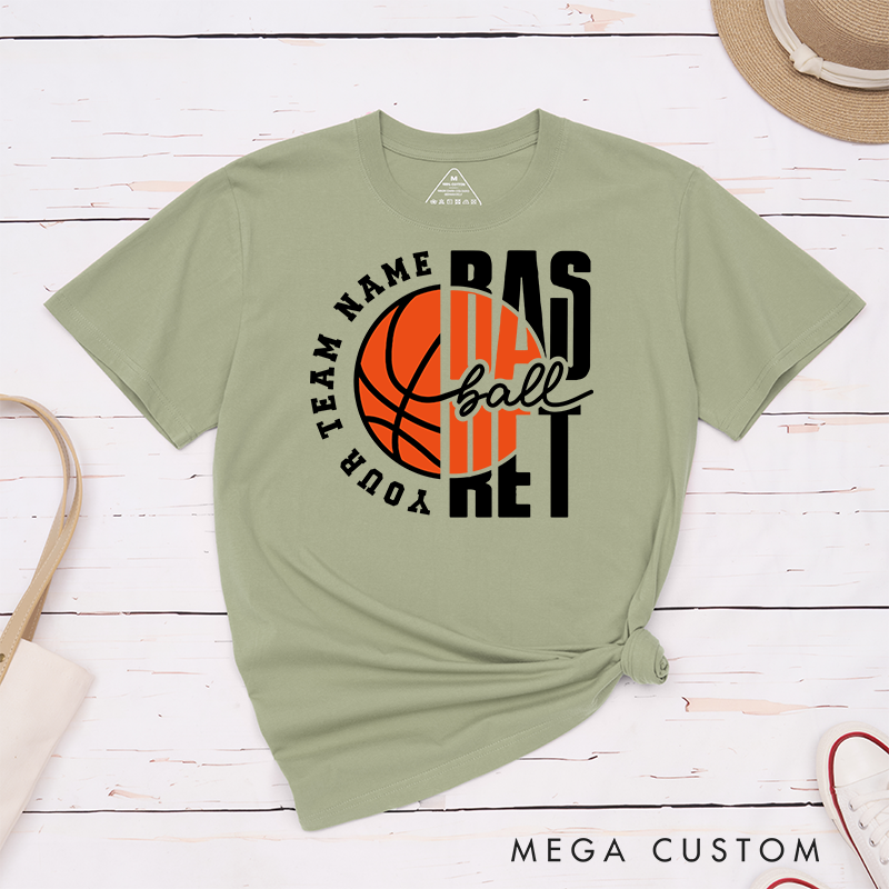 Personalized Basketball Team T-Shirt with Custom Name for Men and Women