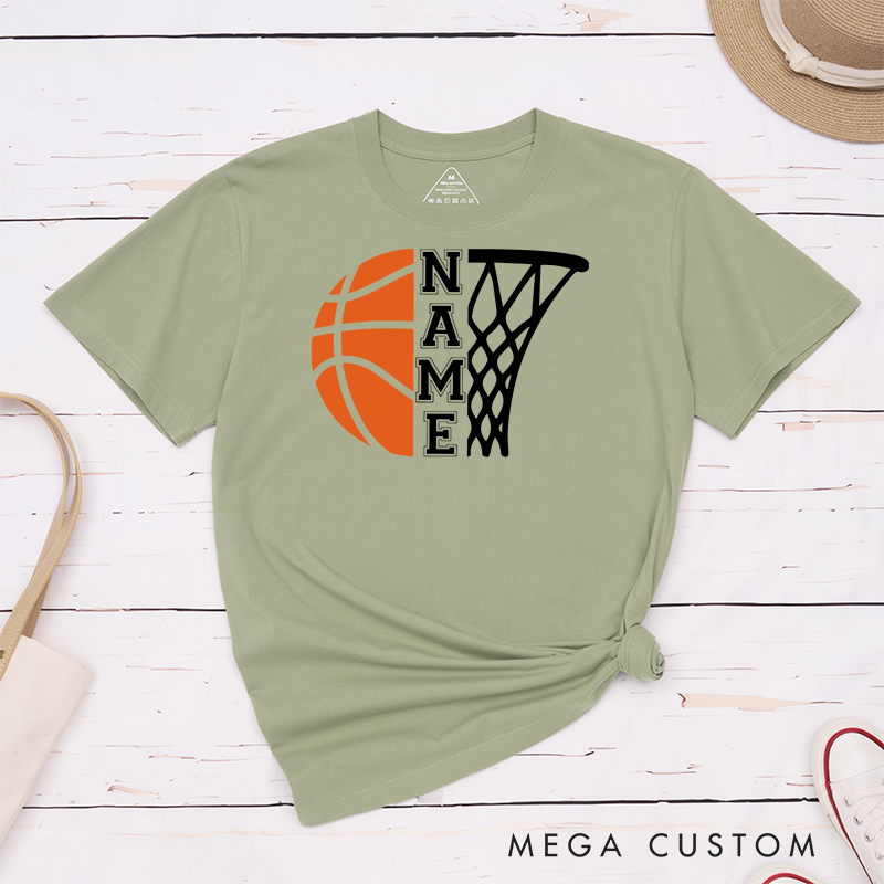 Personalized Basketball T-Shirt with Your Name for Men and Women