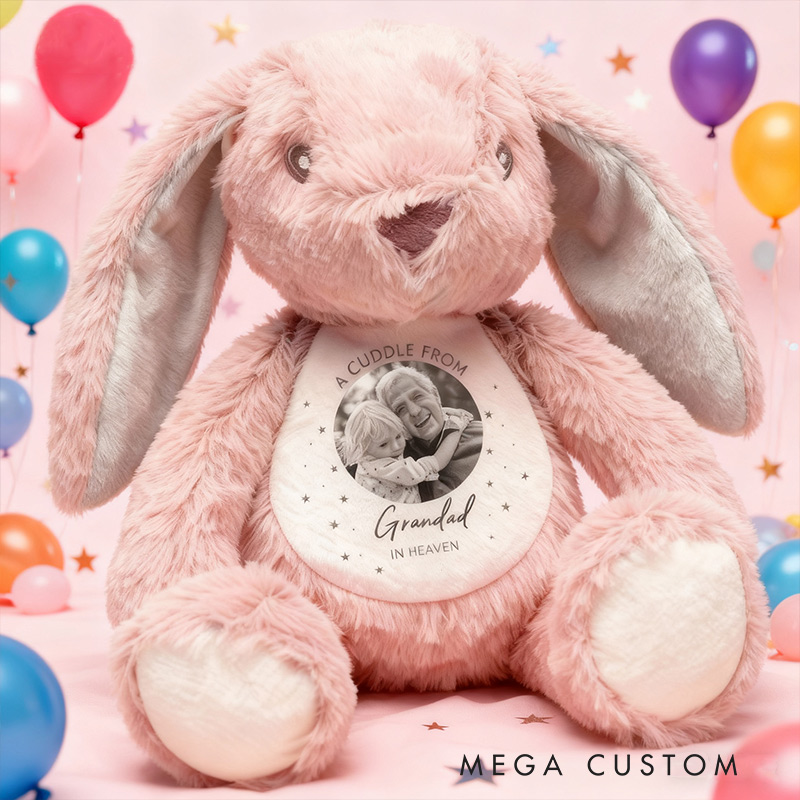 Personalized Memory Soft Toy for Baby Kids A Cuddle From Heaven Memorial Photo Gift Bereavement Loss of Loved One Sympathy Gift Grandparent in Heaven