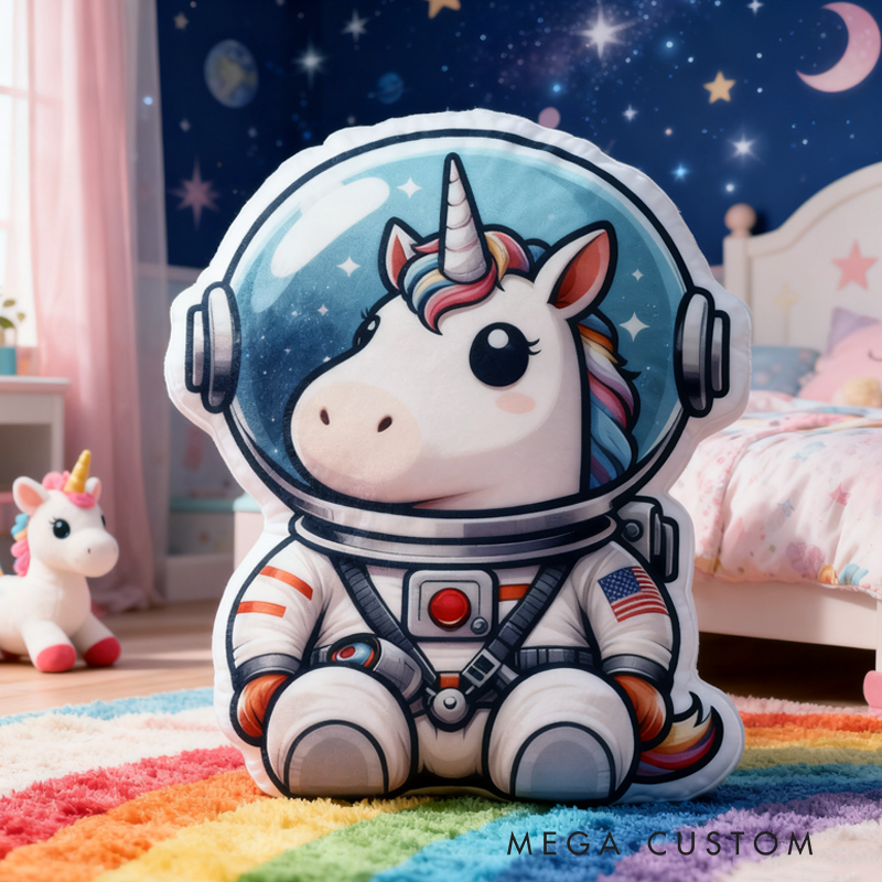 Personalized Animal Astronauts with Name Graphic 3D Print Pillow Christmas Gift for Kids Birthday Gift