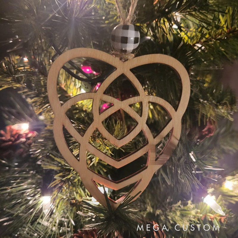 Personalized Celtic Heart Story Ornament Mother and Child Ornament Symbol of Eternal Love Motherhood Keepsake Unique Gift for Moms