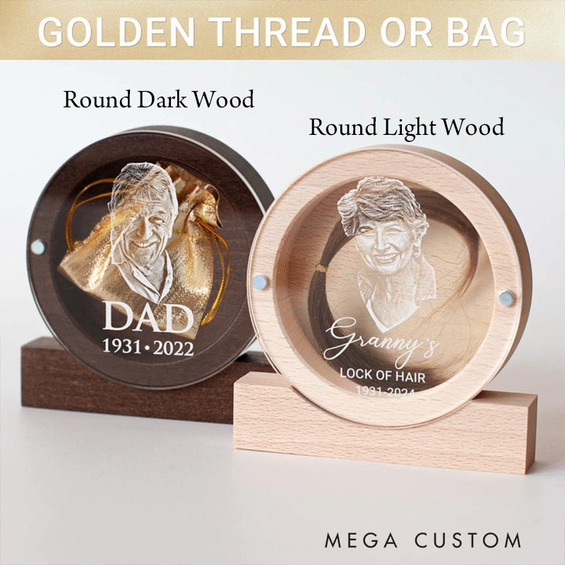 Personalized Hair Keepsake Box with Photo Lock of Hair Keepsake Sympathy Gift Loss of Loved One Memorial Keepsake Box with Portrait